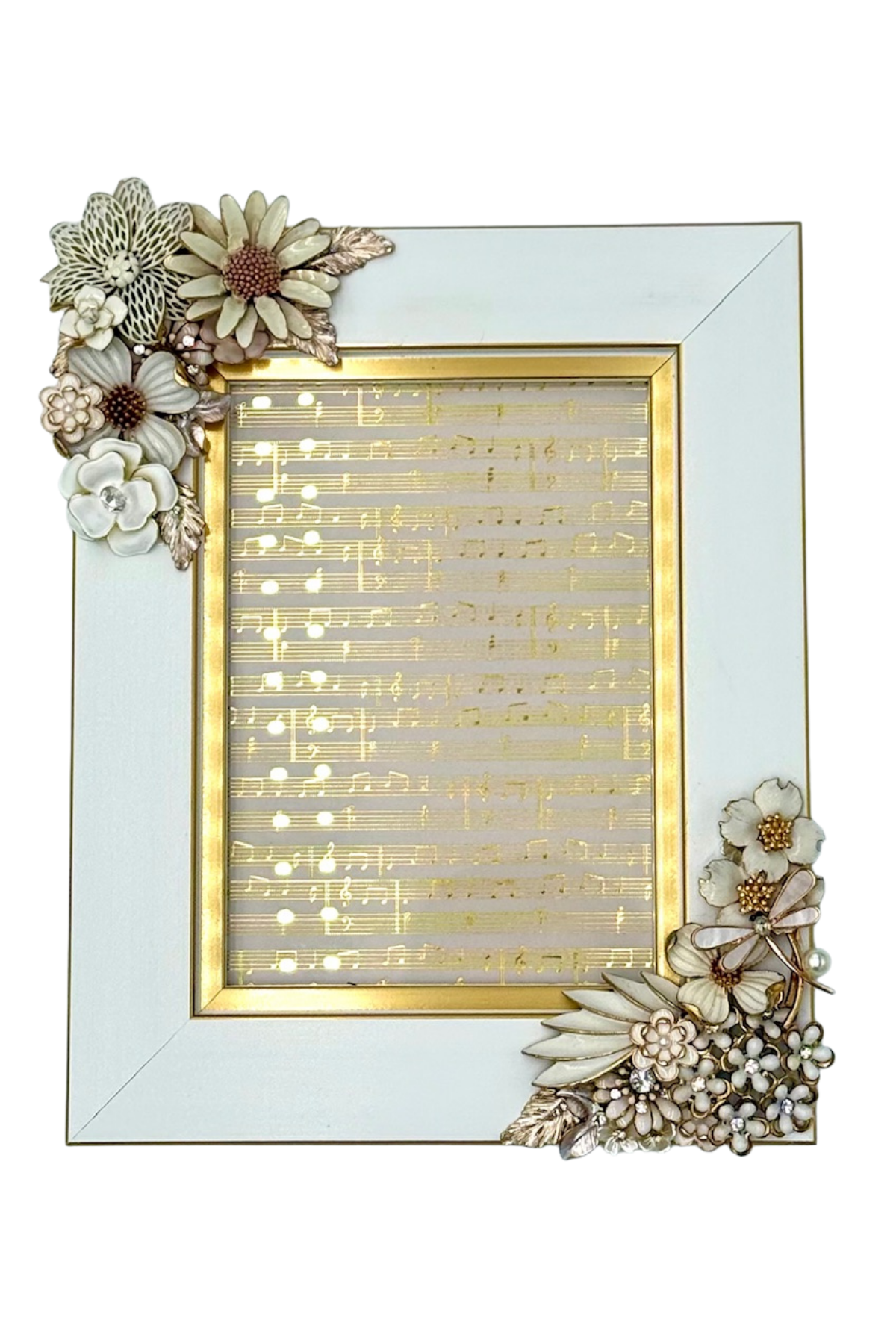 White + Gold Frames