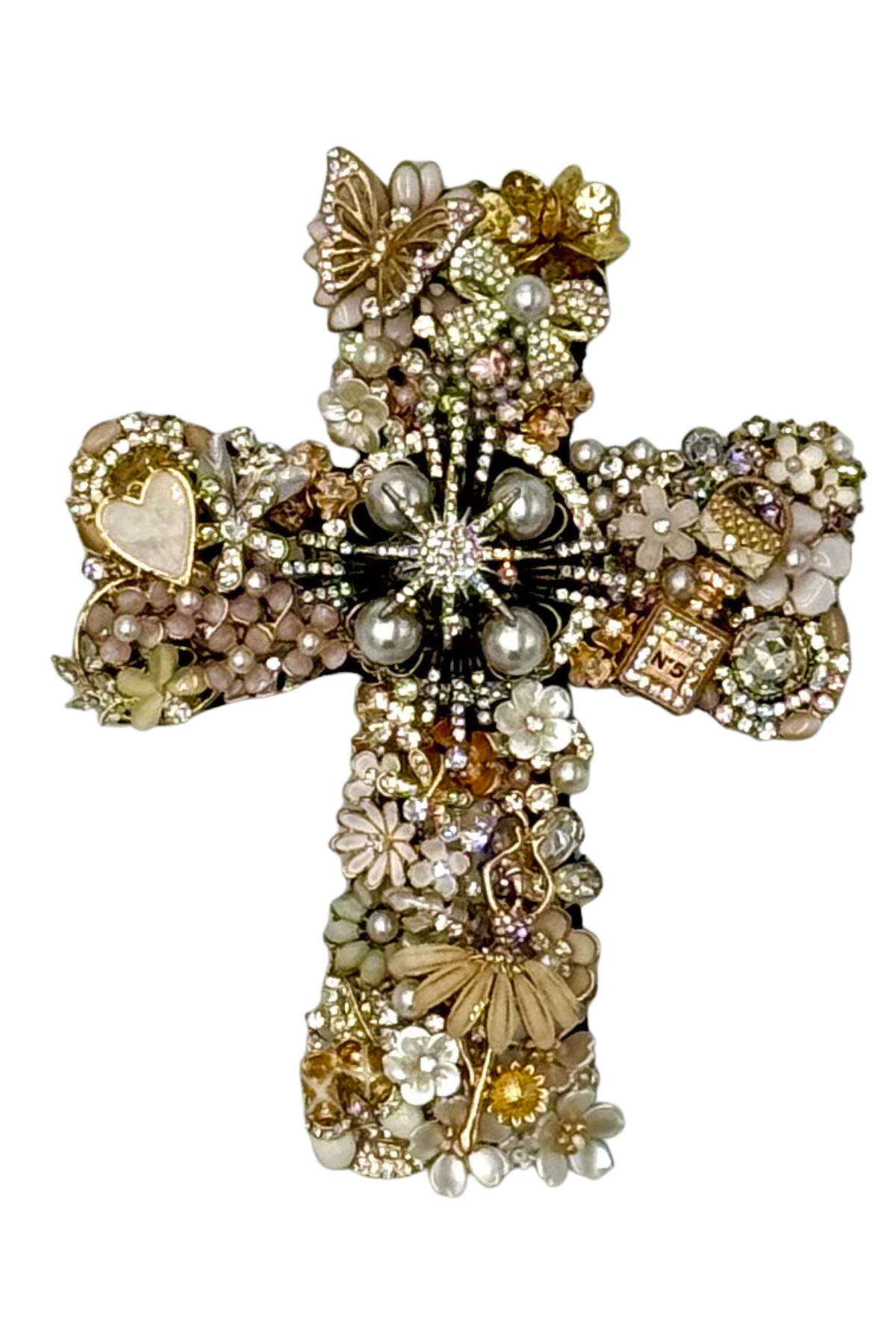 Small Gold + White Cross