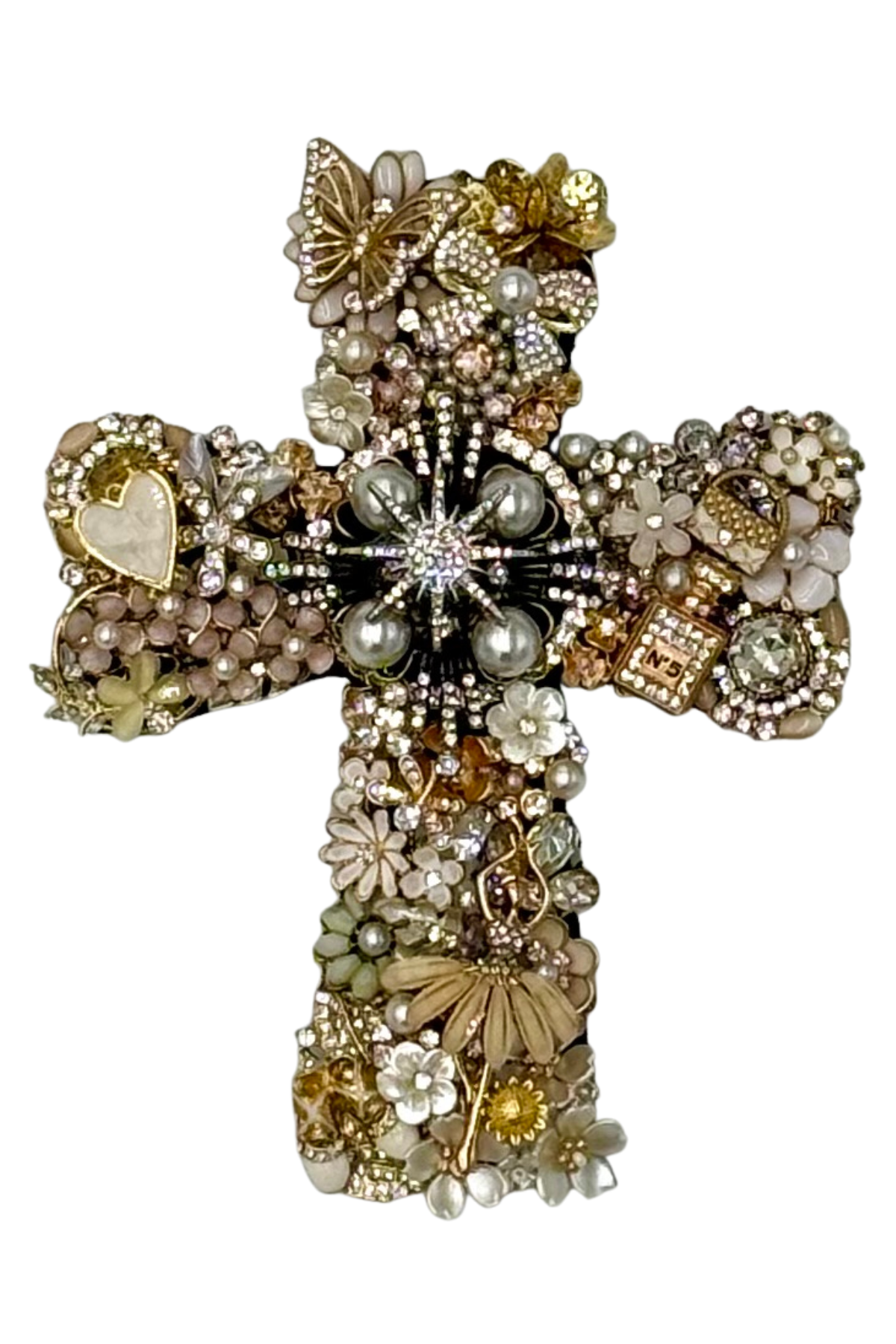 Small Gold + White Cross