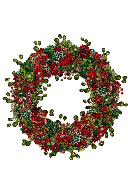 Cardinal Christmas Wreath
