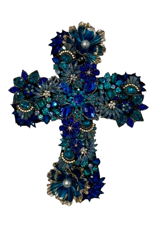 Large Ocean Blue Cross