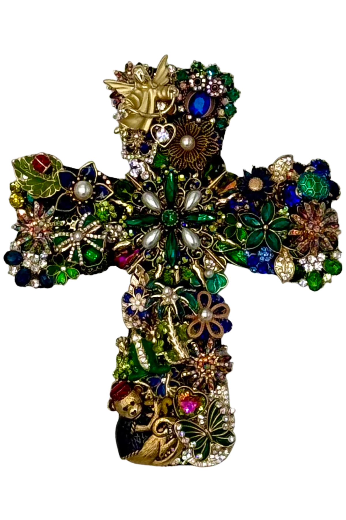 Medium Blue + Green Cross