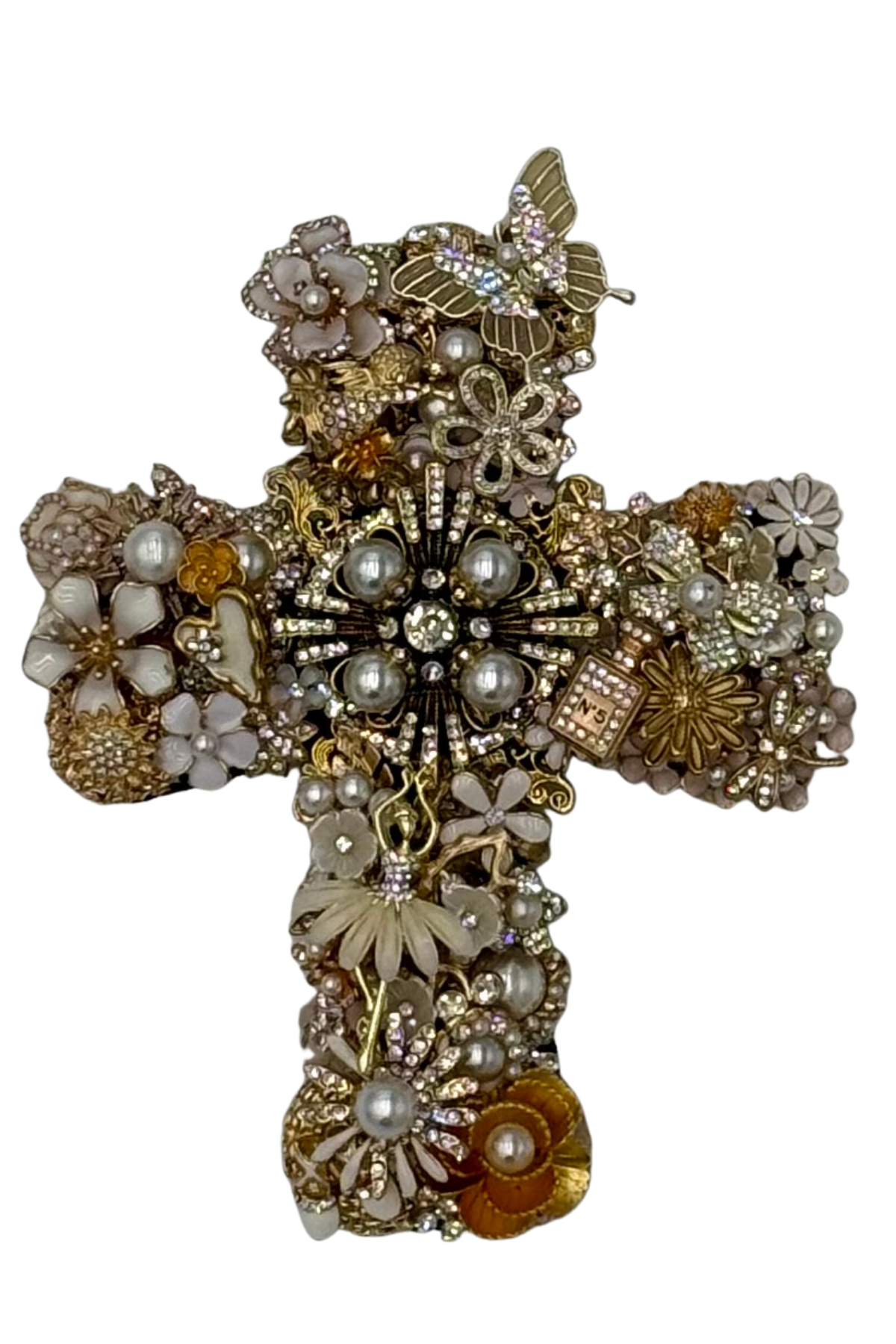 Medium Gold + White Cross