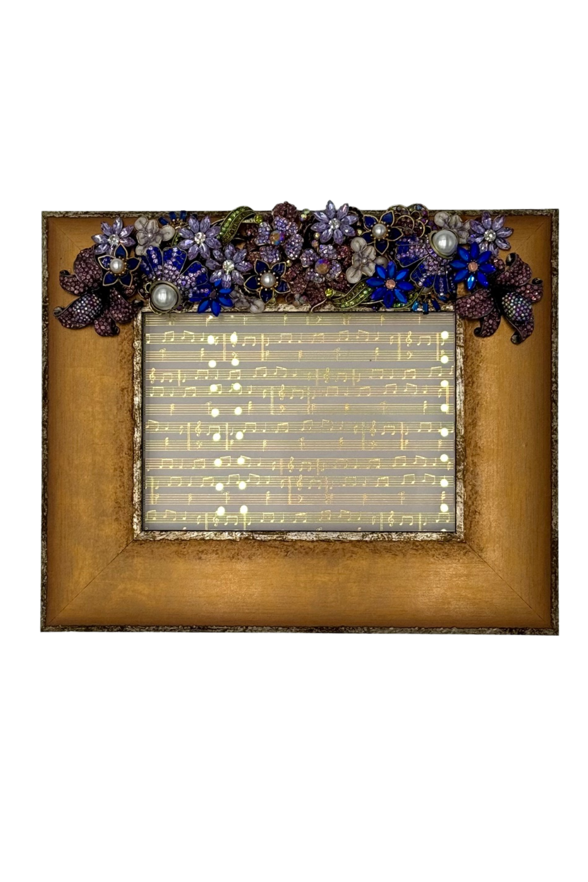 Rough Edge with Purple Flowers Frame