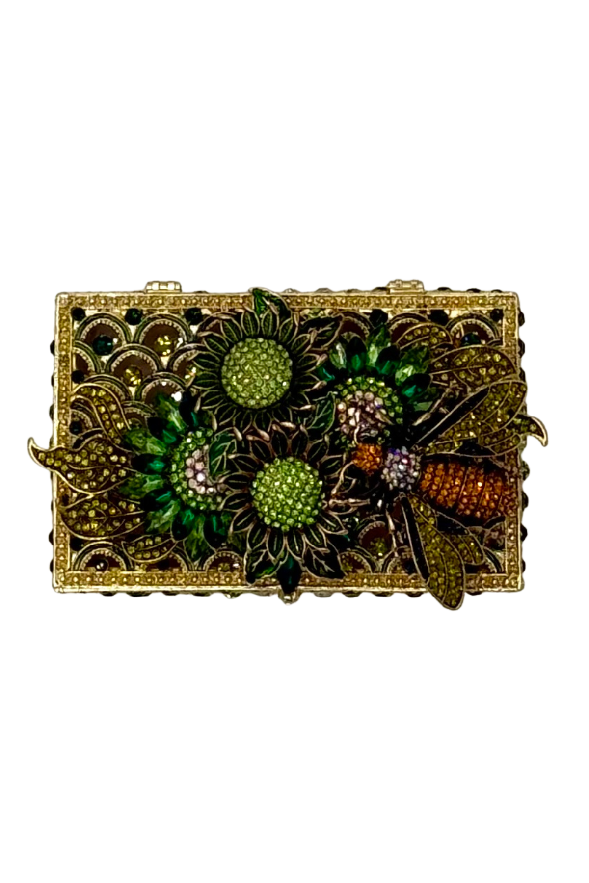 Small Jeweled Green Boxes