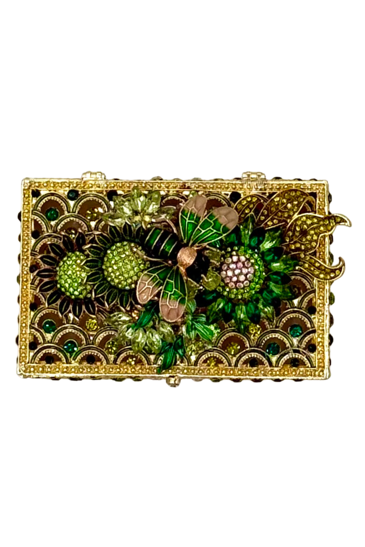 Small Jeweled Green Boxes