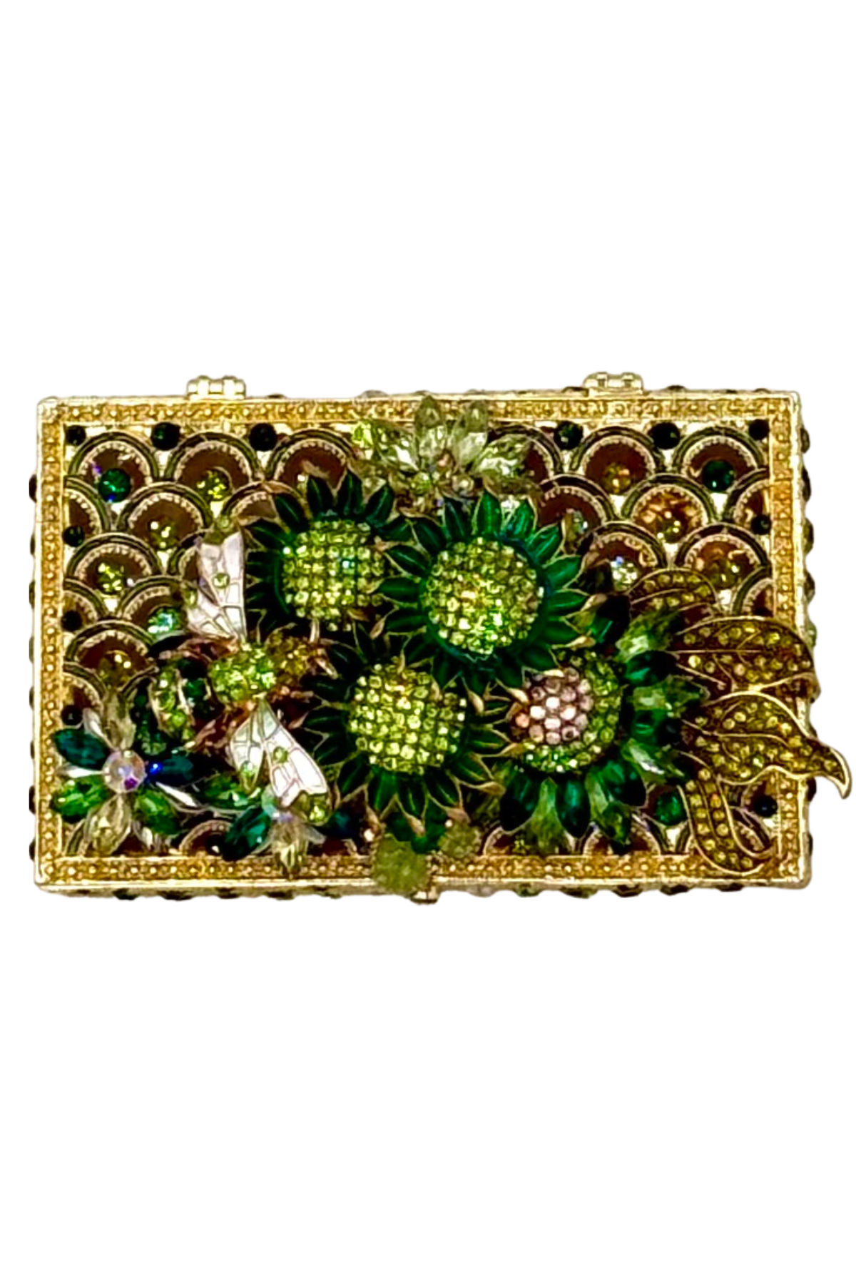 Small Jeweled Green Boxes