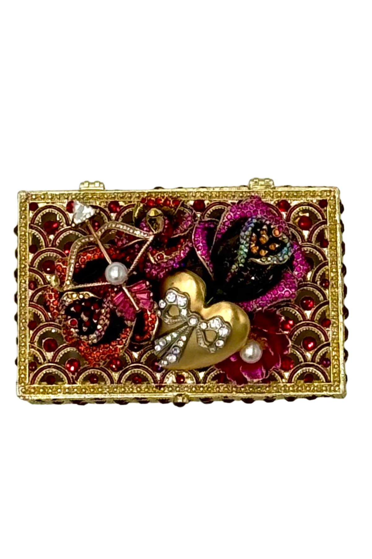 Small Jeweled Red Boxes
