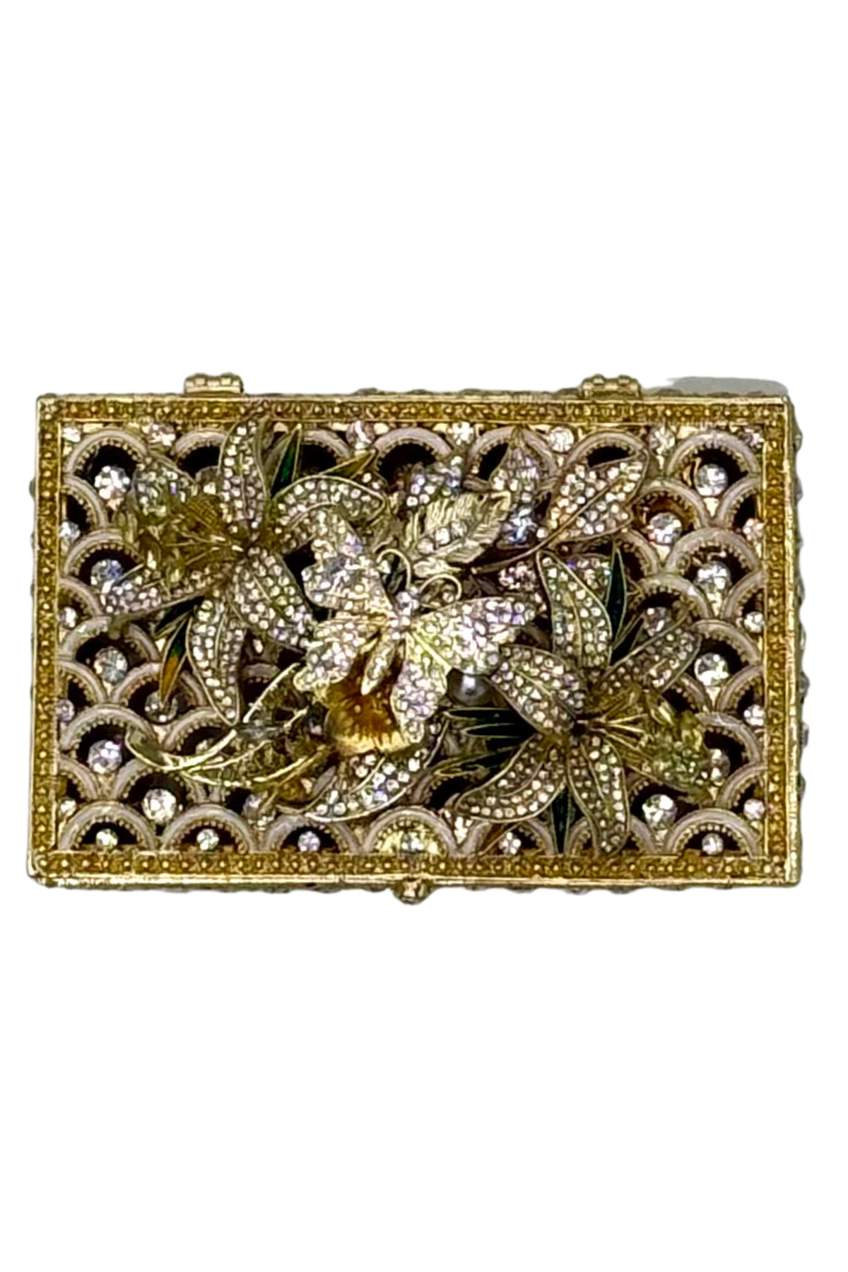 Small Jeweled White Boxes