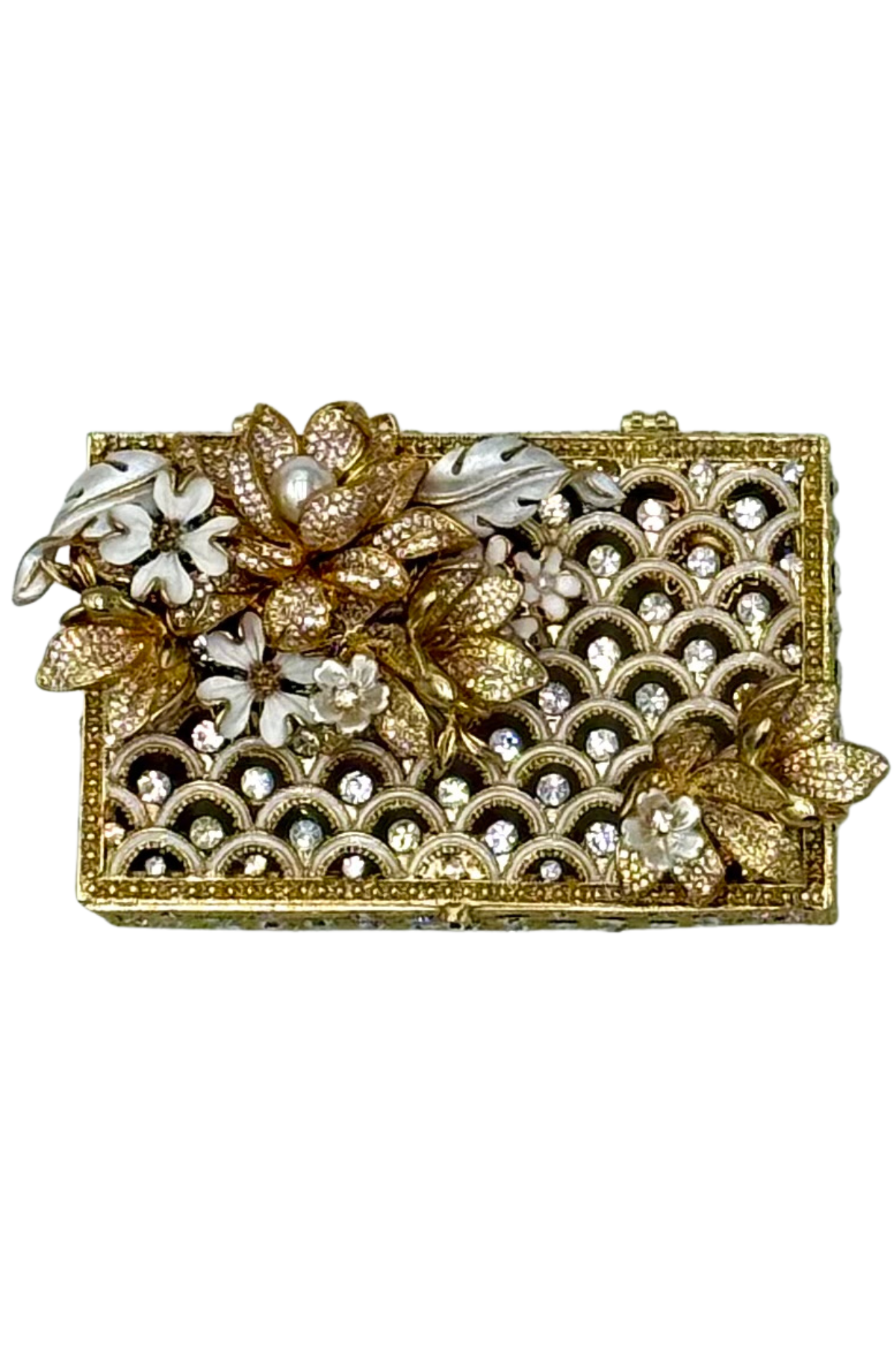 Small Jeweled White Boxes