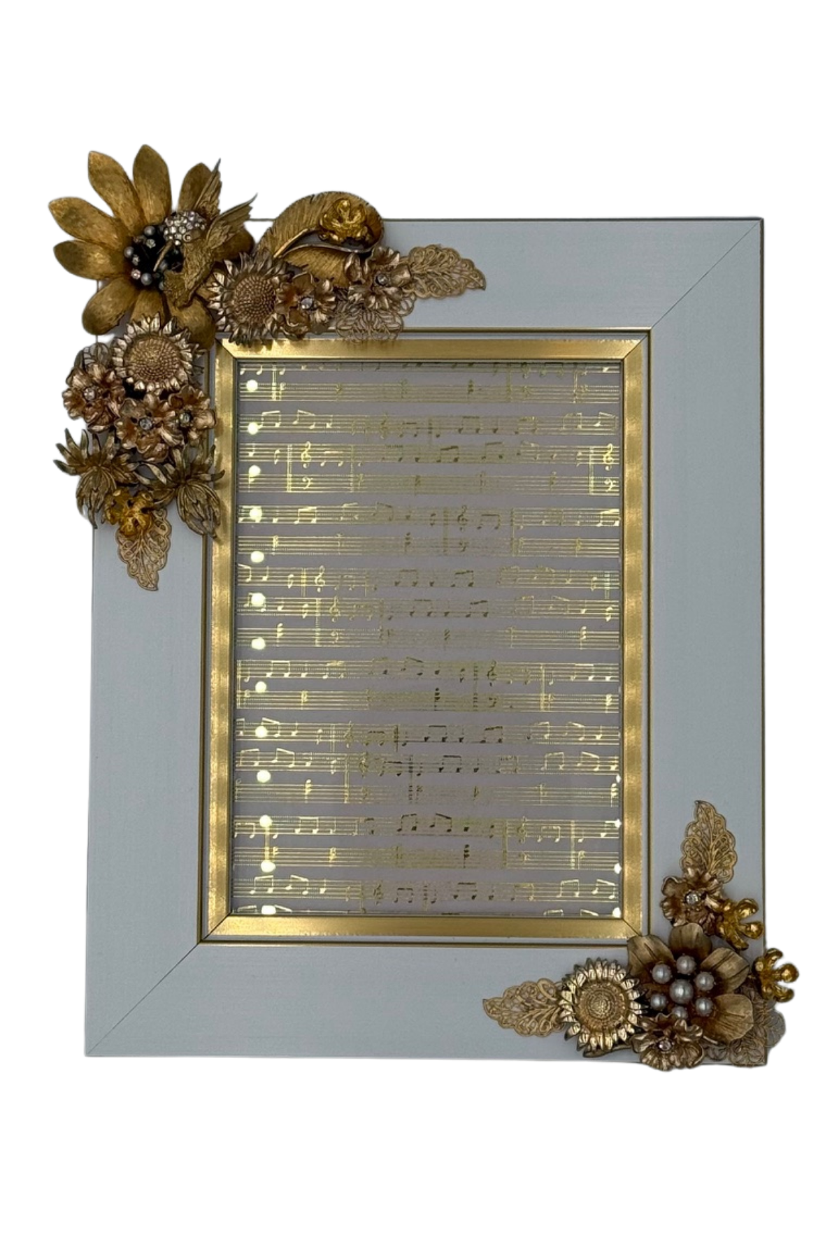 White + Gold Frames